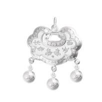Pure Silver 999 Baby Peace Lock for Boys & Girls - First Birthday & Full Moon Gift 999 Sterling Silver