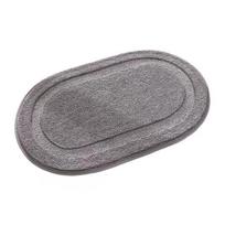 Oval Bathroom Rug, Microfiber Soft Highly Absorbent Bath Rug, Non-Slip Plush Fluffy Door Mat for Shower Bathtub Sink Entrance Small