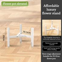 Stable Metal Flower Stand Rack Floor-standing with Casters Planter Shelf Triangle Rack Triangle Flowerpot Rack Outdoor Indoor