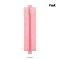 Lightweight Elastic Buckle Pen Bag Portable Tyvek Pen Clip Large Capacity Pencil Case Office Meeting rožinė