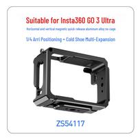 Insta Sphere 360 GO Ultra Sports Camera Metal Cage with Magnetic Mount for Horizontal & Vertical Shooting