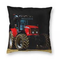 Massey Ferguson Tractor Pillowcase Polyester Linen Velvet Pattern Zip Decorative Pillow Case Room Cushion Cover 18 Linen 35*35(CM)-1Pcs black