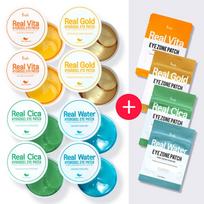 [Pretti] Real Hydrogel Eye Patch 60pcs + 60pcs + Bonus Eye Zone Mask 30pcs – Ultimate Eye Care Set yellow