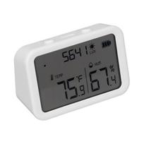 WiFi Smart Thermometer Hygrometer Indoor Wireless Temperature Humidity Sensor with Light Strength
