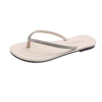 Fashion Ladies Shoes 2025 Flip Flops Women's Slippers Summer Outdoor Casual Slippers Women Fashion Crystal Shoes Beach Flat Sandals 35 smėlis