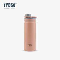 TYESO 530/750ML Termosiniai puodeliai Nerūdijančio plieno termosas Vandens butelis Puodelis Gėrimų indai Laiko šalta ir termosinė kavos puodelis 530ML rožinė