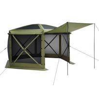 Pop up Gazebo Screen Tent, 3x3 m Large 6-Sided Camping Canopy Tent with Removable Top & Carry Bag, Quick-Set & Bite-Proof, Screen House Sun Shelter