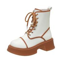 Women Boots New Platform Heel Mid Calf Boots Fashion Knight Boots for Women 2026 Autumn Winter Elegant Thick Bottom Shoe Zapatos 35