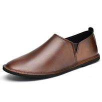 Spring new leather low-top shoes British style lazy shoes casual shoes nesting business shoes leather shoes 38 ruda
