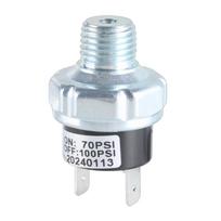 70-100/90-120/110-140PSI Oro slėgio jungiklis 1/4  NPT 12V/24V Oro kompresoriaus jungiklis Slėgio jungiklis
