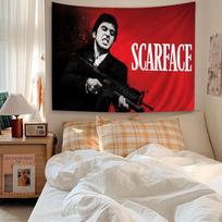 S-Scarface 1983 Film Al P-Pacino Movie Printed Large Wall Tapestry Art Science Fiction Room Home Decor Decor Blanket 60x90cm