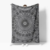 Boho Mandalos Rašto Antklodė Geometrinis Medvilninis Pledas Hipio Lovaties Užtiesalas Festivalio Antklodė Namų Dekoro Pagalvės Užvalkalas 70x100cm28x39in gray