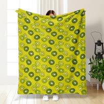 1pc Colorful kiwi-patterned blanket, polyester fabric, machine washable, suitable for bedroom and living room décor. 70x100cm