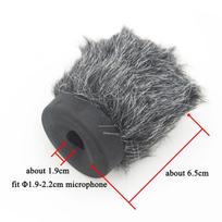 Coolvox MIC Windshield Windscreen Muff for RODE VideoMic for Takstar SGC-598 MKE600 Artificial Fur Wind Shield 12.5cm Deepth XHC19-65jk gray