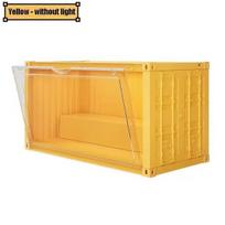Doll Toy Storage Box with Light Blind Box Display Stand Dustproof Stackable Organizer Case for Figures Showcase Organizer Boxes L