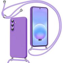 Coque pour Samsung Galaxy A57 5G, Protection Silicone Souple Anti-Rayures avec Cordon Violet violetinė