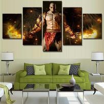 5 vnt. Drobės meno tapybos žaidimas Karo Dievas Kratos figūros plakatai spaudiniai Graikų skandinavų mitologijos stiliaus sieninis paveikslas namų dekoras 30X40 30X60 30X80CM black