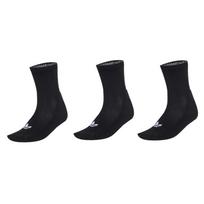Adidas Originals Comfortable Versatile Simple Mid-Calf Socks 3 Pairs Unisex socks Black JV7426 XS