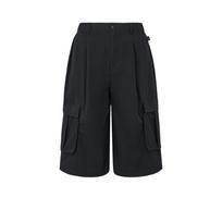 Li Ning × Tyakasha Collaboration Fashion Simple Mid-Waist Zipper Cargo Shorts Men shorts AKSW641-1 S