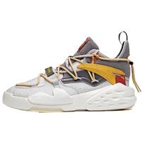 Anta Badass 5 Mid Top Sneakers Men Sneakers Gray Yellow 112018087S-1 44.5