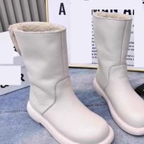 2026 Winter New Mid Length Snow Boots Thick Bottom Anti Slip and Plush Women's Boots Thick Plush Flat Short Boots botas mujer 35