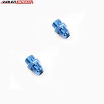 2PCS AN6 AN8 JIC Male Flare to 7/8 x 14 UNF /5/8 x 20 UNF/3/4 x 16 UNF/11/16 x 18 UNF Straight Fuel Fitting Adapter AN6 to 5I8x20 UNF