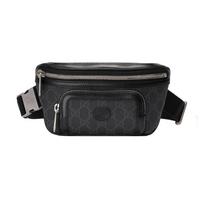 Gucci fanny pack GG Retro distressed retro presbyopia logo versatile canvas and leather shoulder crossbody bag 80cm basic package (bag + dust bag) juoda