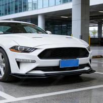 Ford Mustang 2018 2019 2020 Automobilio GT stiliaus priekinio buferio lūpa Sportinė lenktyninė 3 vnt. priekinės lūpos kėbulo modifikacijos rinkinys matinė juoda spalva