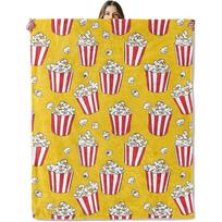 Popcorn Throw Blanket for Girls Boys Kids Adults, 50x60 in, Cozy Flannel Blanket for Bedroom, Camping, Couch, Room Decor, Fuzzy 130x150cm red