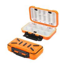 Sub-Box Bait  Accessory Box Opening and Closing Bait Box Fishing Tackle Box Double-Sided S oranžinė