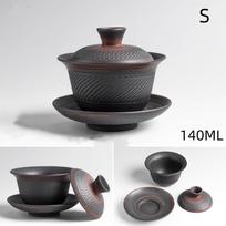 Jianshui Purpurinės Keramikos Gaiwan Keraminis Rankų Darbo Namų ūkio Kung Fu Arbatos Rinkinys Arbatos Dubenėlis Arbatos Puodelis Arbatos Gaminimo Indas Arbatos Ceremonija gray