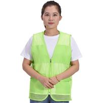 Sleeveless Style Safety Vest Ordinary/With Reflective Strips See-through Vest  Summer Season XL-Blue Ordinary