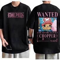 Vienas Gabalas Chopper Ieškomas Marškinėliai Unisex Gotikiniai Anime Grafinis Spaudas Grynos Medvilnės Apvalia Kaklo Gatvės Mados Viršutiniai Drabužiai Vyrams Moterims M