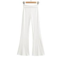 Petite American-Style Hip-Lifting High-Waisted Micro-Flare Pants for Women – Slimming Wide-Leg Casual Sportswear Small (S) balta