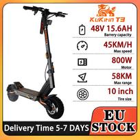 KuKirin T3 Electric Scooter 800W Motor 48V15.6Ah Battery 45KM/h 58KM Max Range Foldable Electric Scooter 10 Tires E-Scooter T3-800W48V15.6AH-YY