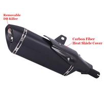 Slip On For Honda Forza750 Forza NSS 750 2021 - 2023 Motorcycle Exhaust Escape With Carbon Fiber Heat Shield Muffler DB Killer Type A