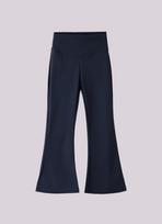 Girls' Autumn Micro-Flare Wide-Leg Yoga Pants - Quick-Drying Sport Style for Middle to Big Kids 100 cm skalūno pilka spalva
