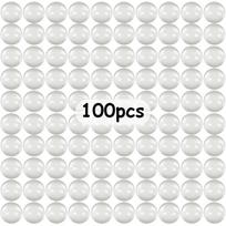 100 vnt. 10 mm vientisos skaidrios akrilo pusrutulio kabošonai, plokščiu dugnu, skaidrios pusiau rutulio pakabukai, skirti „pasidaryk pats“ dirbiniams, papuošalų gamybai white