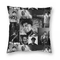 Youngboy Never Broke Again Square Pillowcase Polyester Linen Velvet Creative Zip Decor Throw Pillow Case Car Cushion Cover Peach skin 18*18(CM)-1Pcs