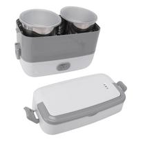 Portable Self Cooking Electric Lunch Box   Rice Cooker 2 Layers 4 Stainless Steel Food Insulation Bowls for   Dormitory 2L