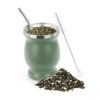 230ML Yerba Mate puodelis 304 nerūdijančio plieno dviguba sienelė Argentinietiškas Yerba Mate moliūgas su bombilomis ir valymo šepetėliu Kavos arbatos puodelis