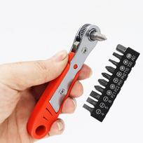 Mini 36 dantų reketinis atsuktuvas siauroms erdvėms, chromo vanadžio plienas, L formos galinis raktas 36 gear