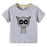 Summer Hot Sale Sprunki Kids' Game T-Shirt Boys' Short Sleeve Top Girls' Casual Top Clothing 100