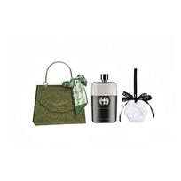 Gucci men's perfume set Guilty Love Eau de Toilette Gift Box Woody Tone Eau de Toilette Guilty Love Men's Light Fragrance 50ml + Aromatherapy Pendant ruda