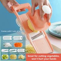 Vegetable Slicer 7 in 1 Multi Functional Chopper Onion Dicer Manual Food Processor for Home Kitchen Quick Cooking Tasks onesize