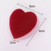 3/5/10pcs Heart Shaped Kitchen Scrub Sponges Absorbent Non-Scratch Surface Cleaning Pads Durable Effortless Cleaning