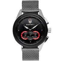 Maserati R8873612005 Traguardo Chronograph Juodas Ciferblatas Vyriškas Laikrodis 45mm sidabras