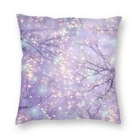 Tree Night Starts Nebula Pillowcase Polyester Linen Velvet Printed Zip Decor Home Cushion Cover Peach skin 18*18(CM)-1Pcs