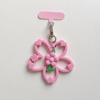 Cherry Blossom Phone Wrist Strap Bracelet for Apple 17 Pro Max - Fresh, Trendy Internet Celebrity Style