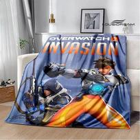 Žaidimas Overwatch spausdintas pledas Flange Šiltas pledas pikniko pledas Minkštas ir patogus pledas lovatiesė Gimtadienio dovana 75x100cm gray